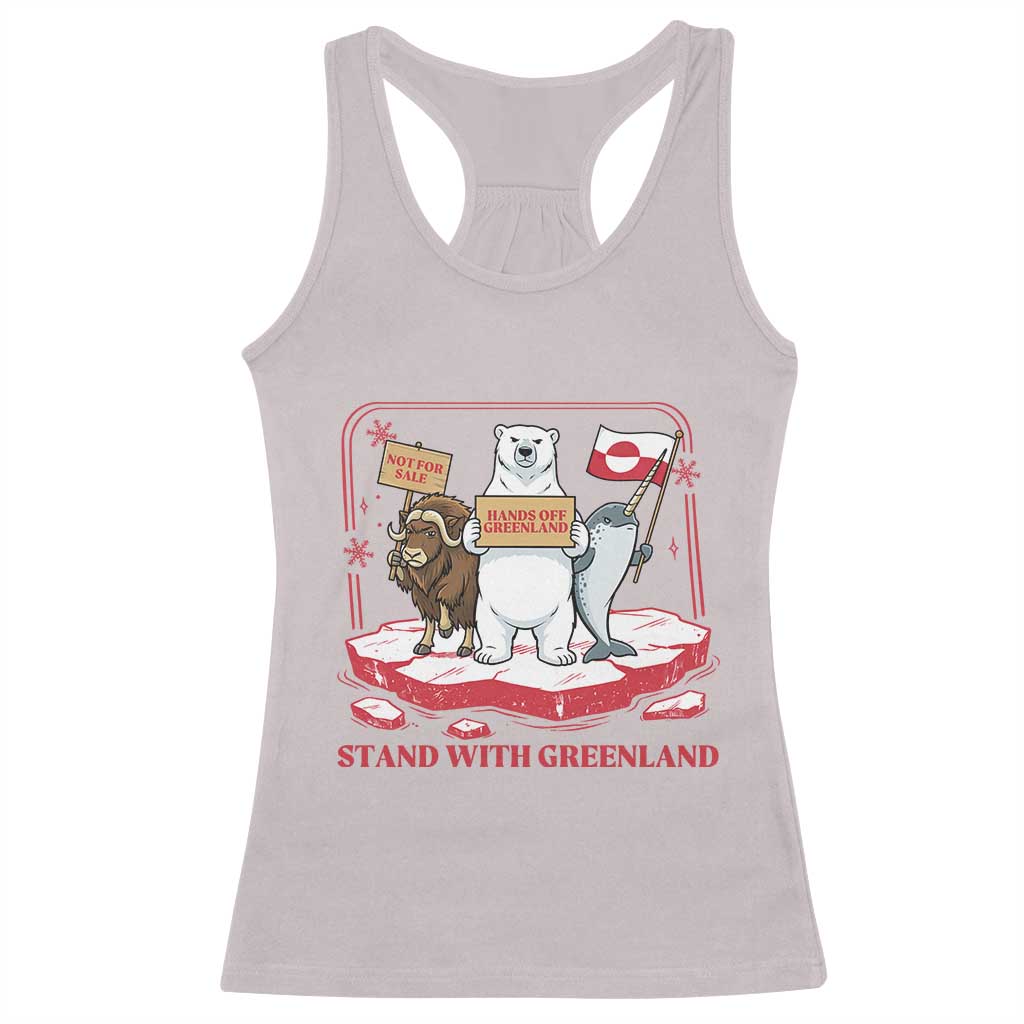Hands Off Greenland Racerback Tank Top Support Greenlander Gift
