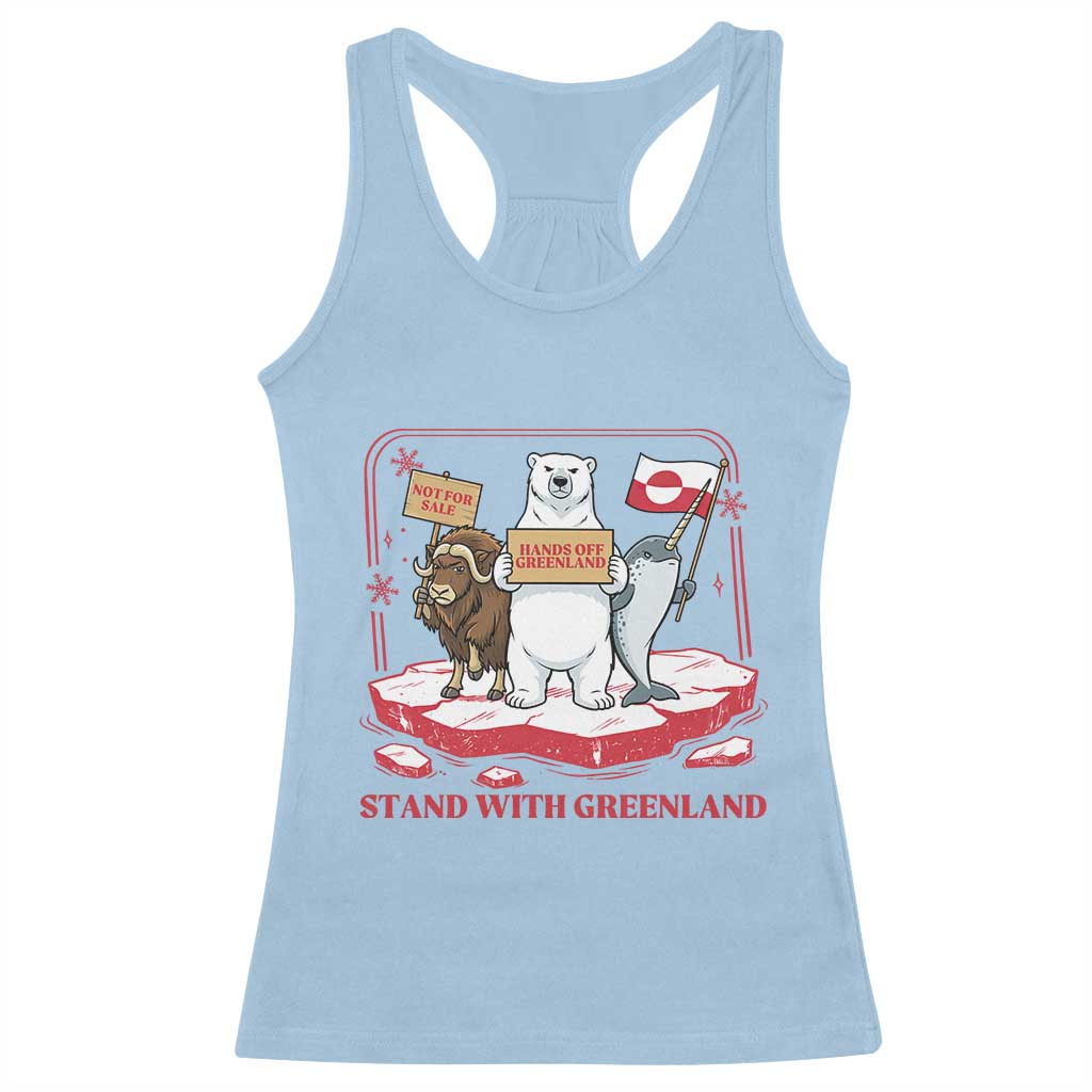 Hands Off Greenland Racerback Tank Top Support Greenlander Gift