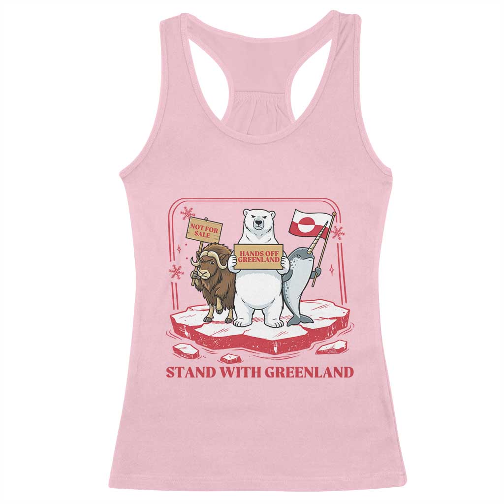 Hands Off Greenland Racerback Tank Top Support Greenlander Gift