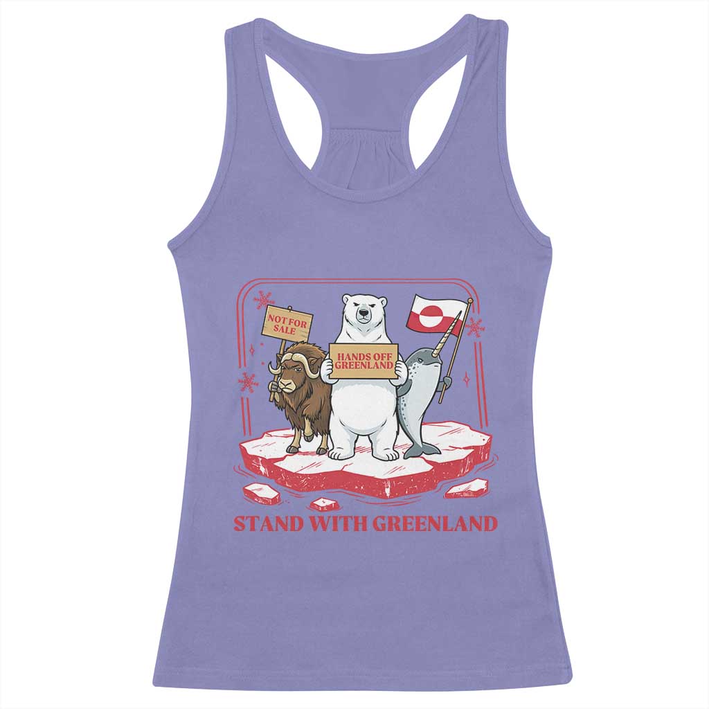 Hands Off Greenland Racerback Tank Top Support Greenlander Gift
