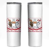 Hands Off Greenland Skinny Tumbler Support Greenlander Gift