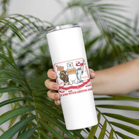 Hands Off Greenland Skinny Tumbler Support Greenlander Gift