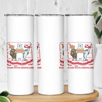 Hands Off Greenland Skinny Tumbler Support Greenlander Gift