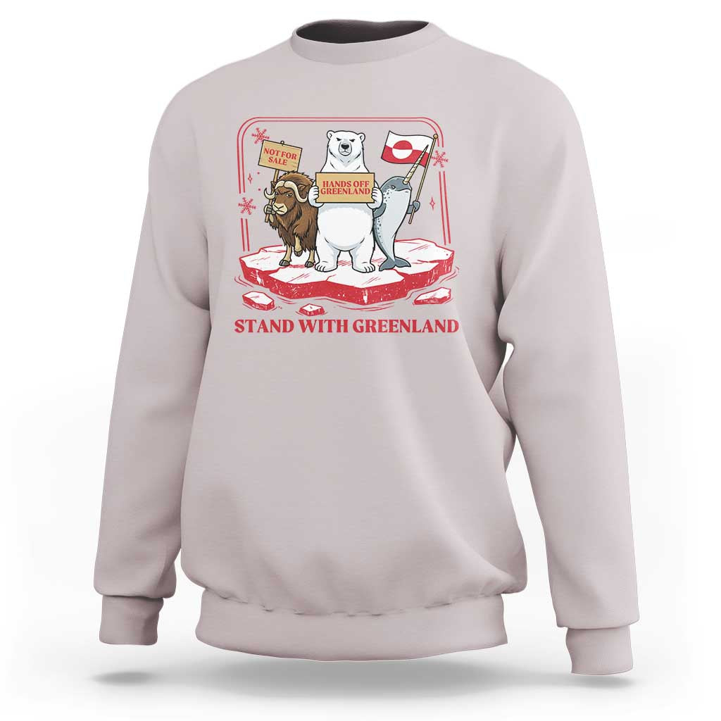 Hands Off Greenland Sweatshirt Support Greenlander Gift