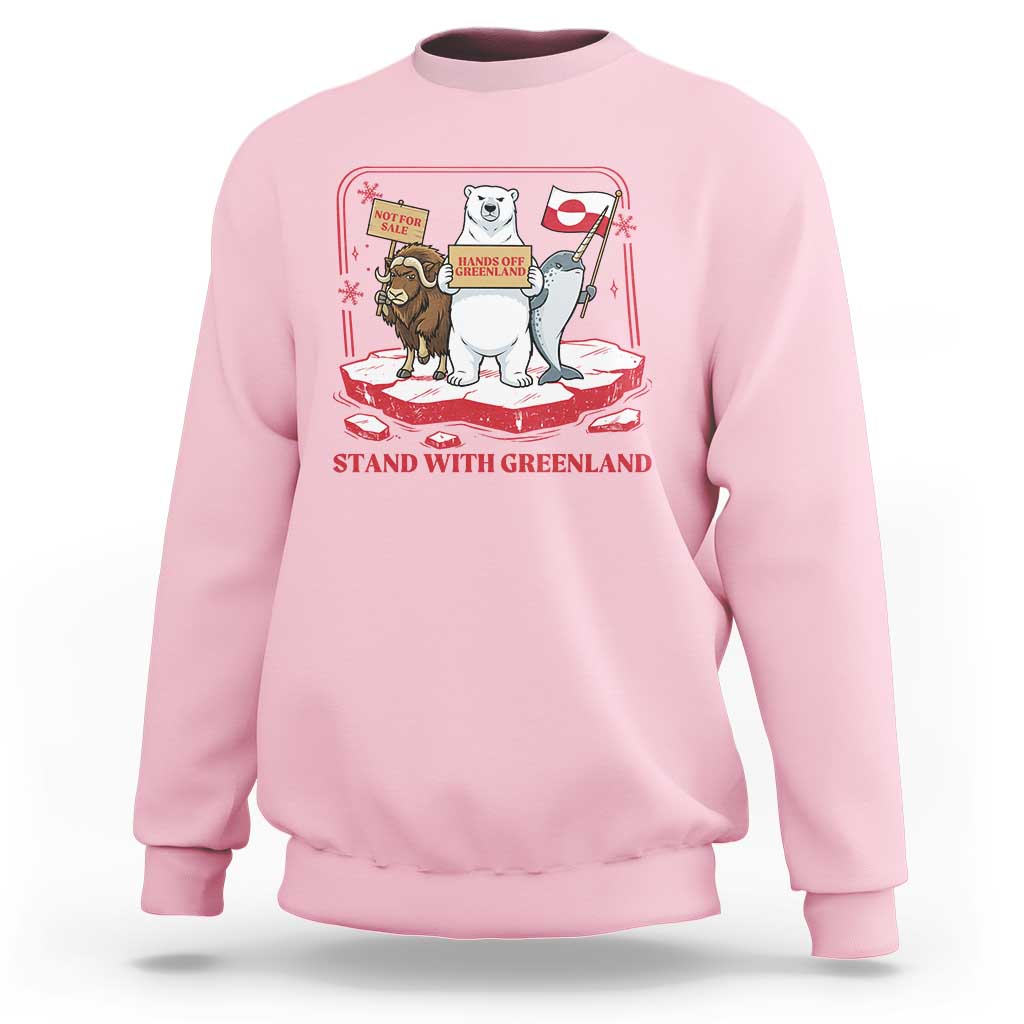Hands Off Greenland Sweatshirt Support Greenlander Gift