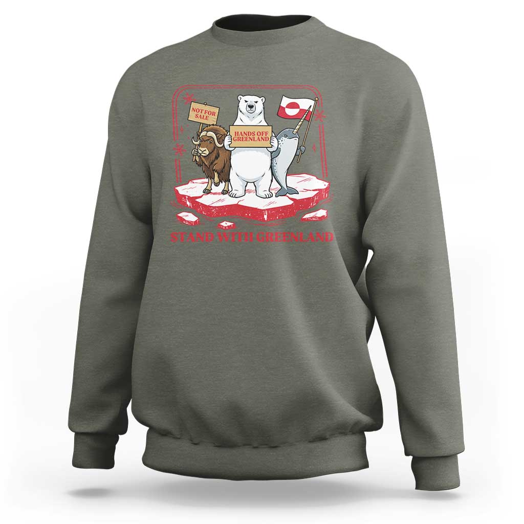 Hands Off Greenland Sweatshirt Support Greenlander Gift