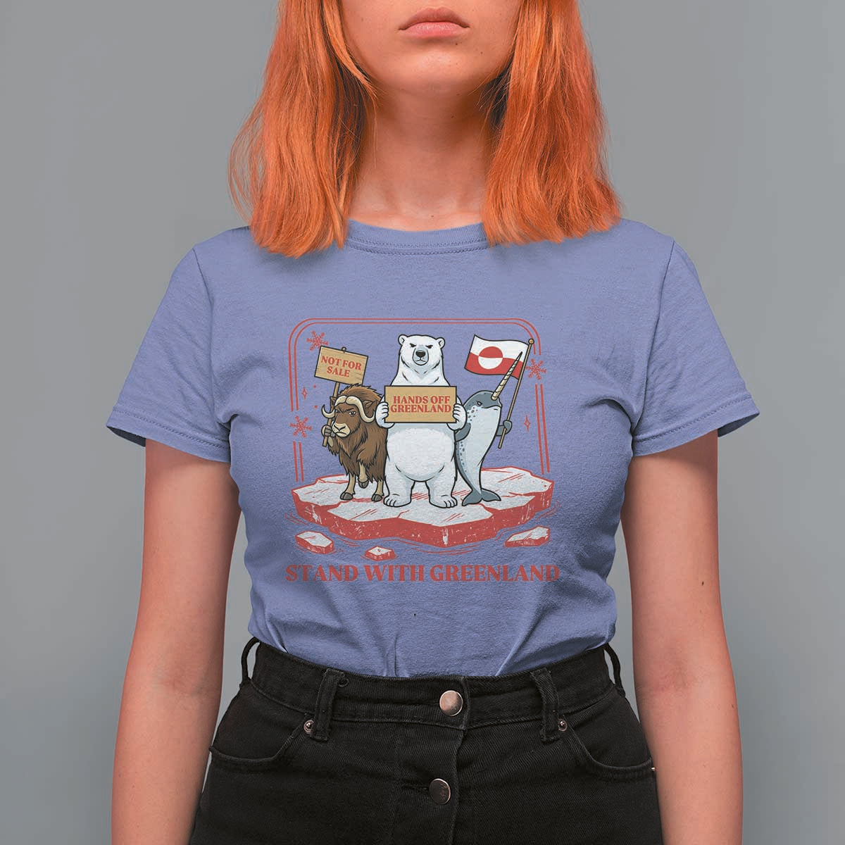 Hands Off Greenland T Shirt For Women Support Greenlander Gift