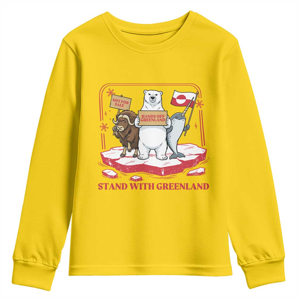 Hands Off Greenland Youth Sweatshirt Support Greenlander Gift