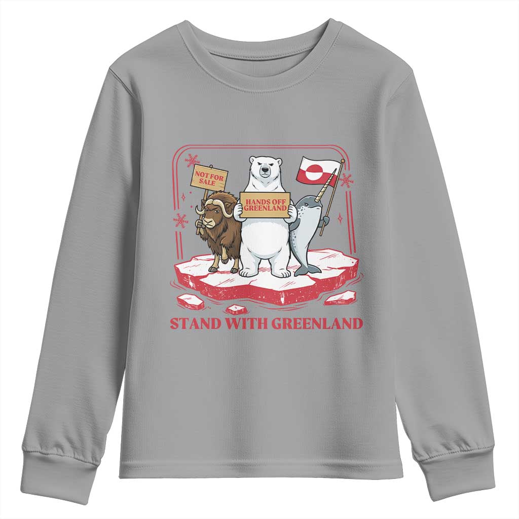 Hands Off Greenland Youth Sweatshirt Support Greenlander Gift
