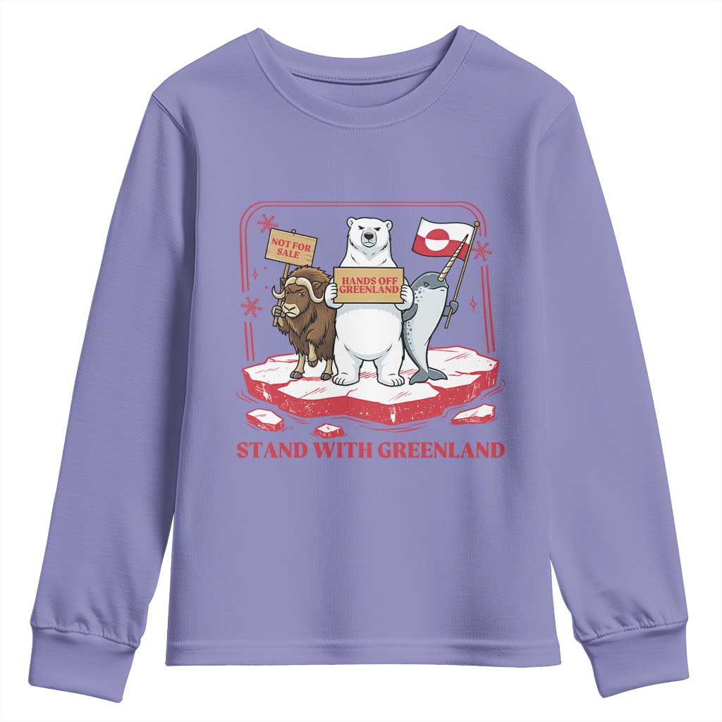 Hands Off Greenland Youth Sweatshirt Support Greenlander Gift
