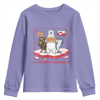 Hands Off Greenland Youth Sweatshirt Support Greenlander Gift