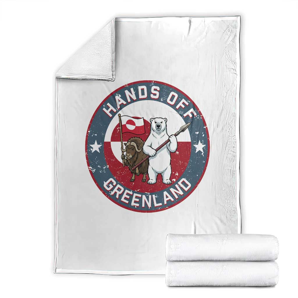 Hands Off Greenland Throw Blanket Anti Authoritarian Political Gag Gift