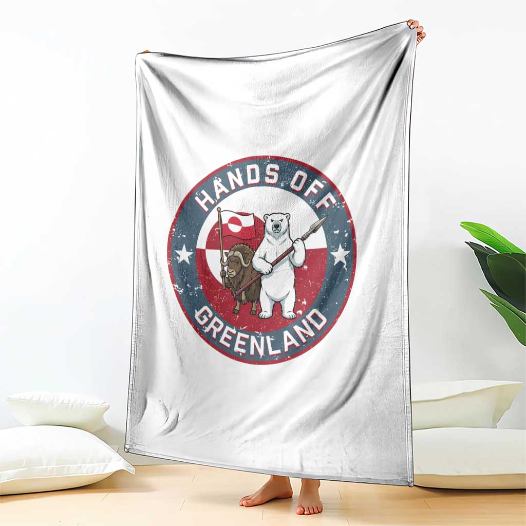 Hands Off Greenland Throw Blanket Anti Authoritarian Political Gag Gift