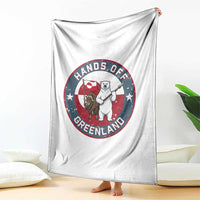 Hands Off Greenland Throw Blanket Anti Authoritarian Political Gag Gift