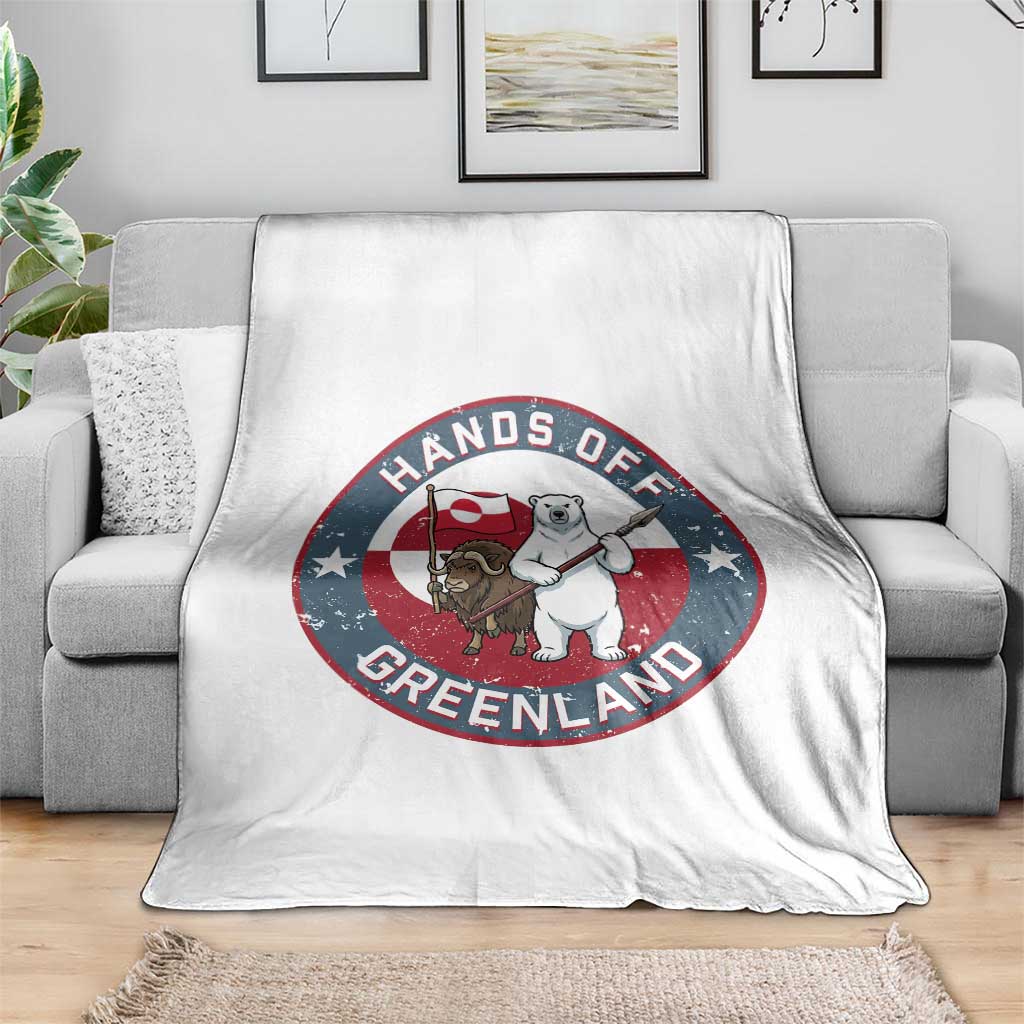 Hands Off Greenland Throw Blanket Anti Authoritarian Political Gag Gift