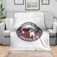 Hands Off Greenland Throw Blanket Anti Authoritarian Political Gag Gift