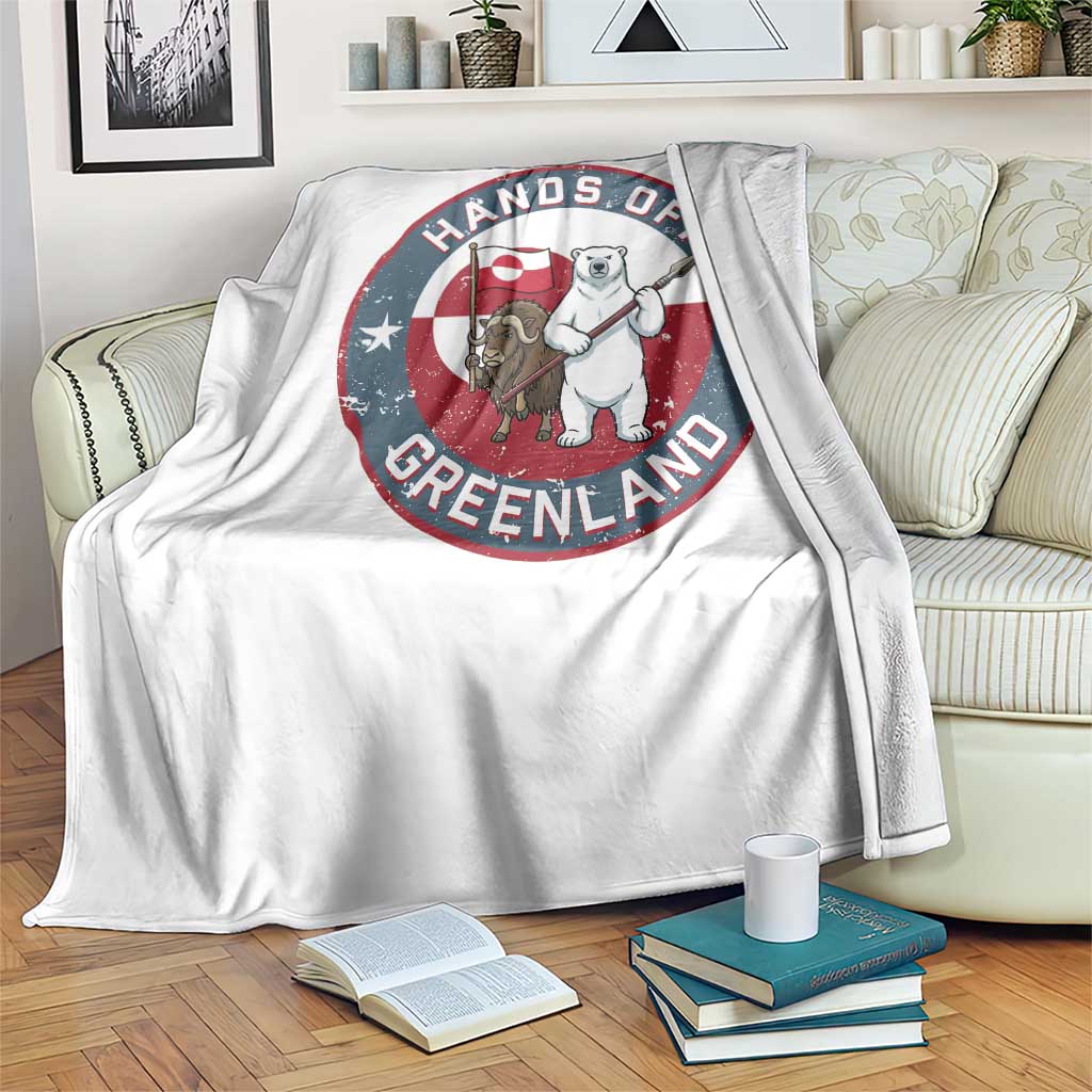 Hands Off Greenland Throw Blanket Anti Authoritarian Political Gag Gift