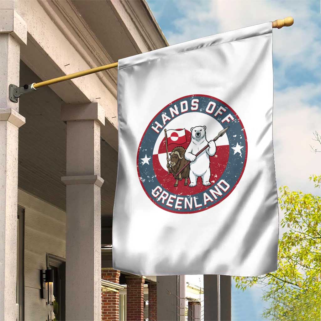 Hands Off Greenland Garden Flag Anti Authoritarian Political Gag Gift