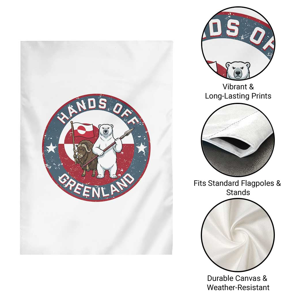 Hands Off Greenland Garden Flag Anti Authoritarian Political Gag Gift