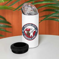Hands Off Greenland 4 in 1 Can Cooler Tumbler Anti Authoritarian Political Gag Gift
