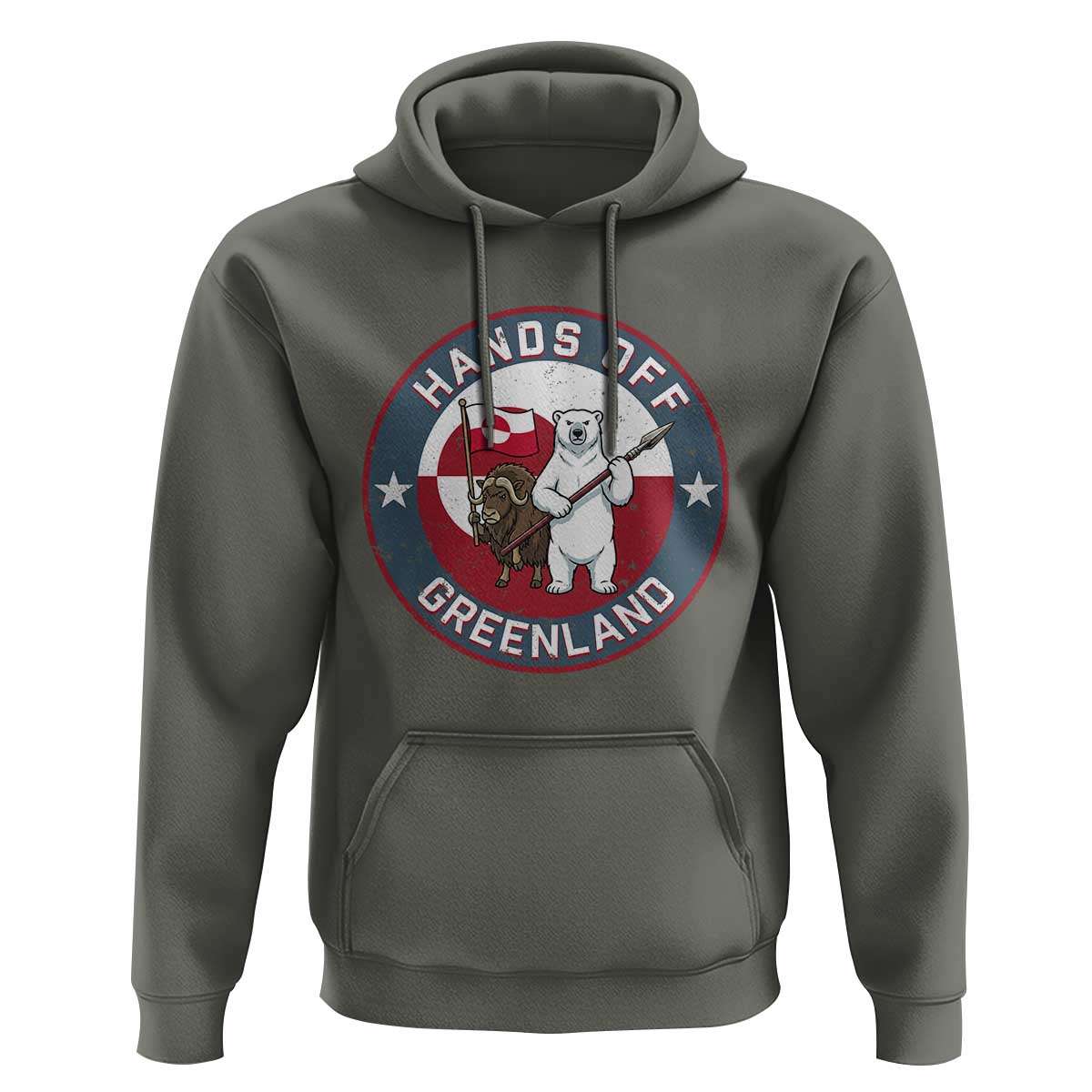 Hands Off Greenland Hoodie Anti Authoritarian Political Gag Gift