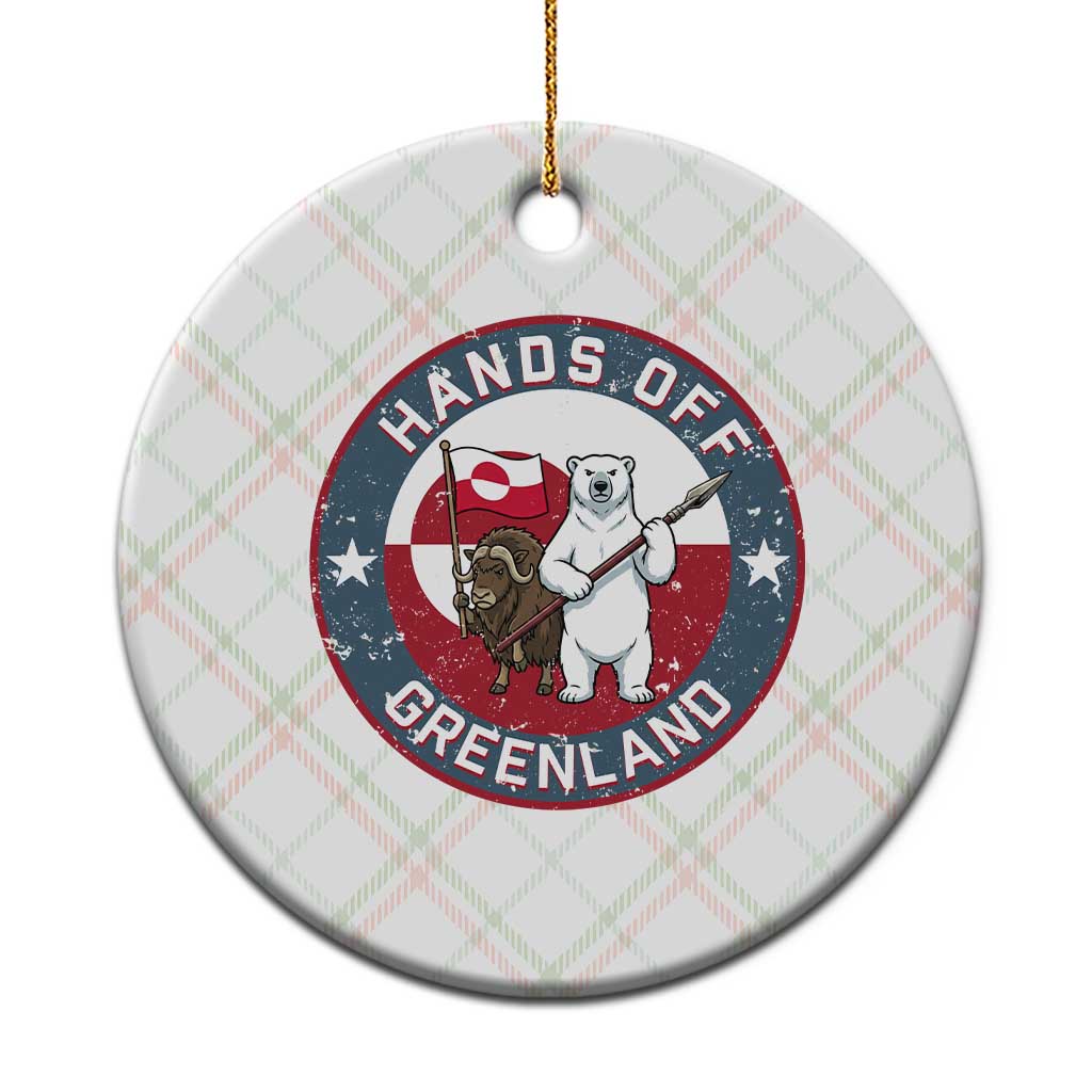 Hands Off Greenland Ceramic Ornament Anti Authoritarian Political Gag Gift