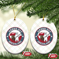 Hands Off Greenland Ceramic Ornament Anti Authoritarian Political Gag Gift