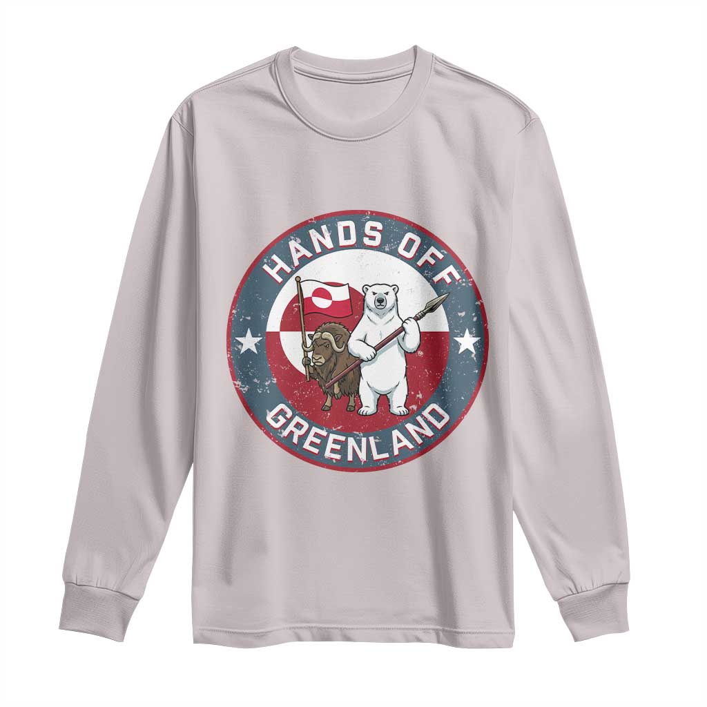 Hands Off Greenland Long Sleeve Shirt Anti Authoritarian Political Gag Gift