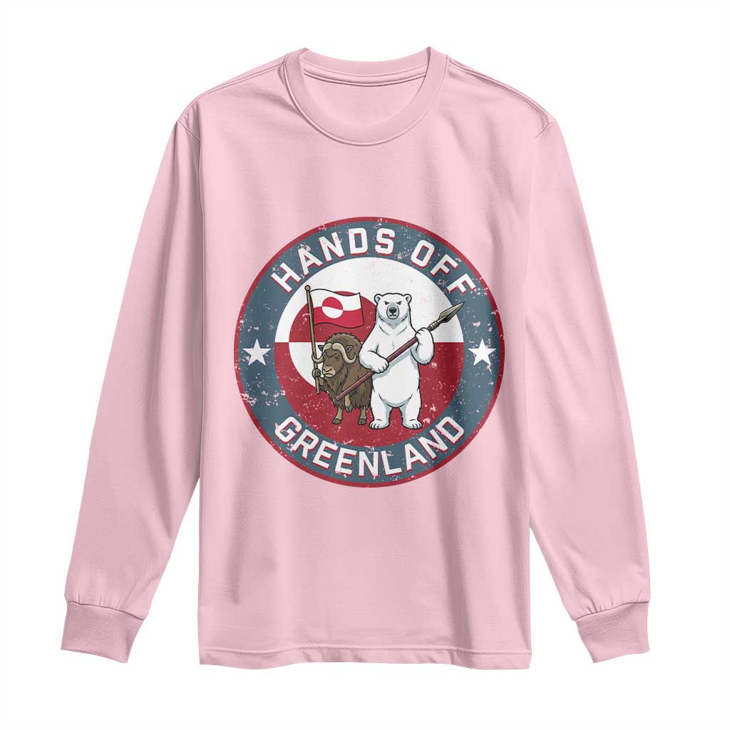 Hands Off Greenland Long Sleeve Shirt Anti Authoritarian Political Gag Gift