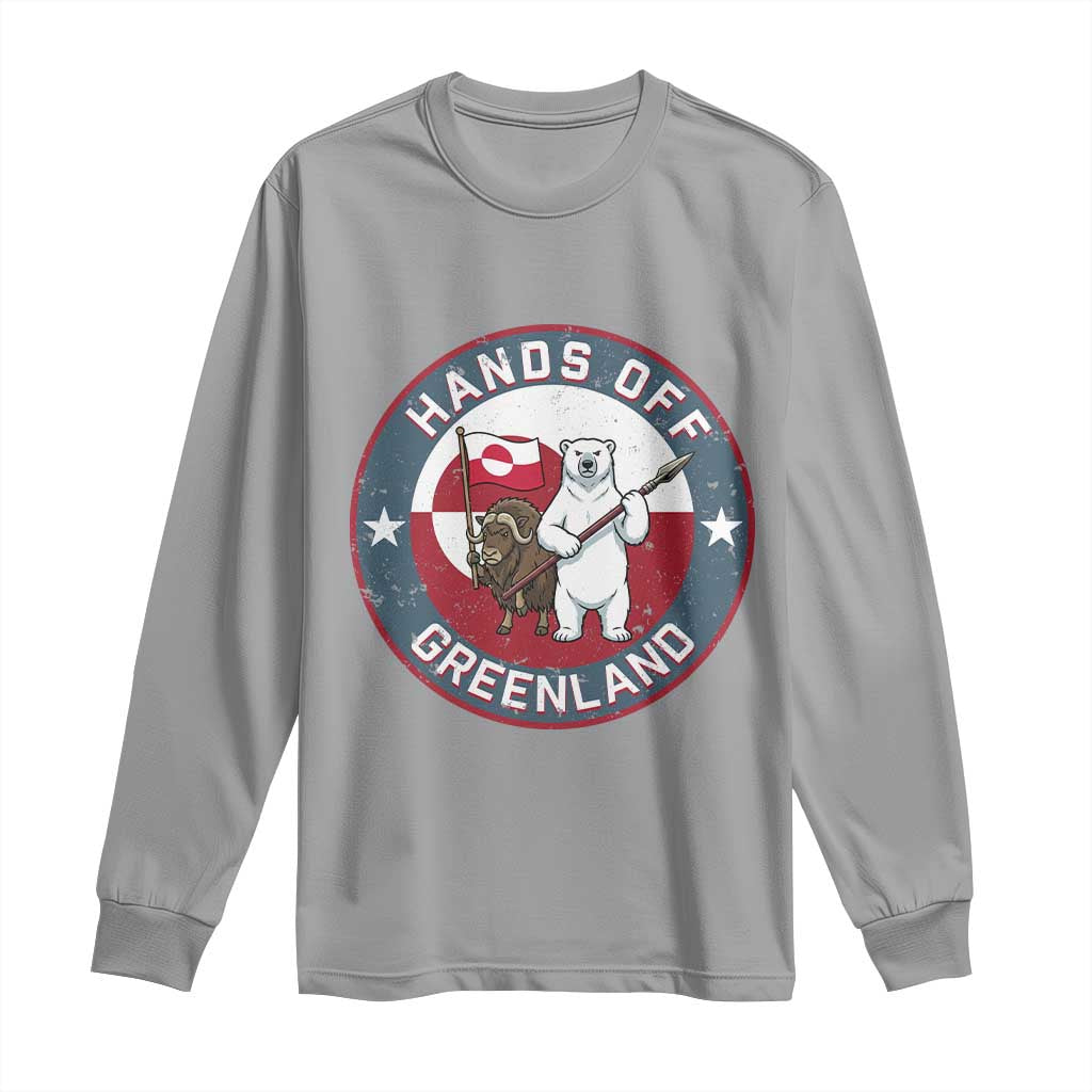 Hands Off Greenland Long Sleeve Shirt Anti Authoritarian Political Gag Gift