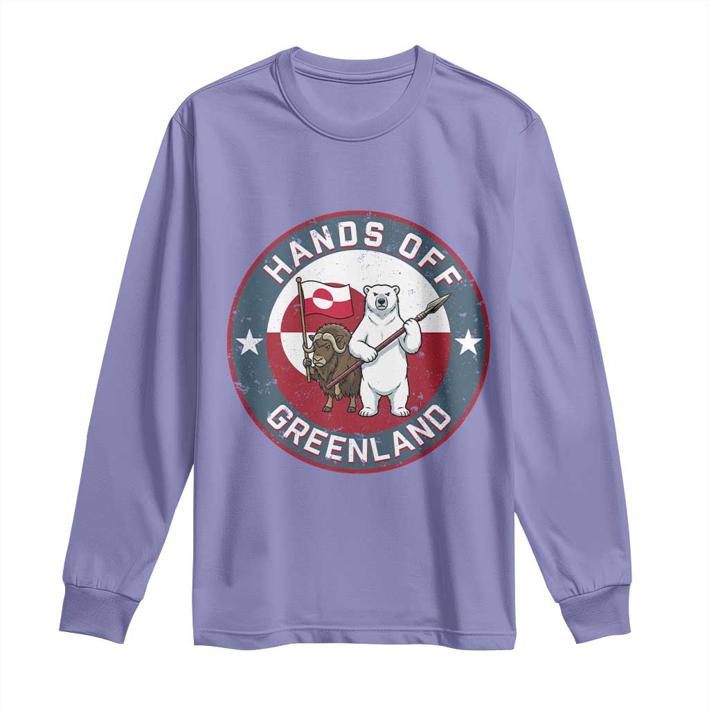 Hands Off Greenland Long Sleeve Shirt Anti Authoritarian Political Gag Gift