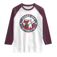Hands Off Greenland Raglan Shirt Anti Authoritarian Political Gag Gift