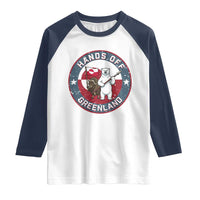 Hands Off Greenland Raglan Shirt Anti Authoritarian Political Gag Gift
