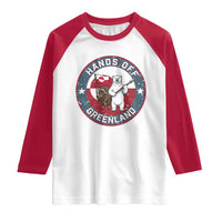 Hands Off Greenland Raglan Shirt Anti Authoritarian Political Gag Gift