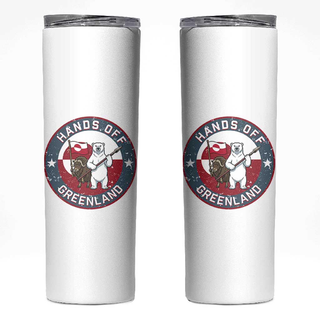 Hands Off Greenland Skinny Tumbler Anti Authoritarian Political Gag Gift
