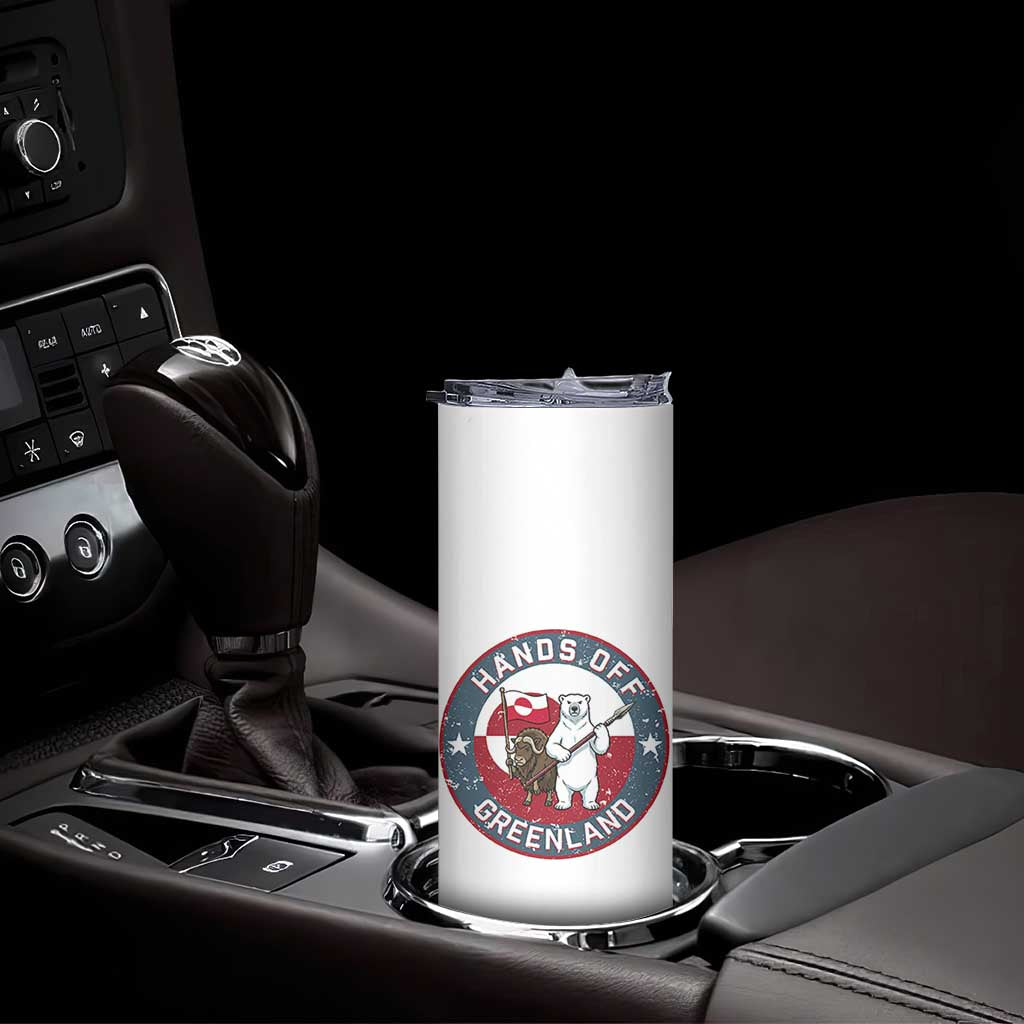 Hands Off Greenland Skinny Tumbler Anti Authoritarian Political Gag Gift