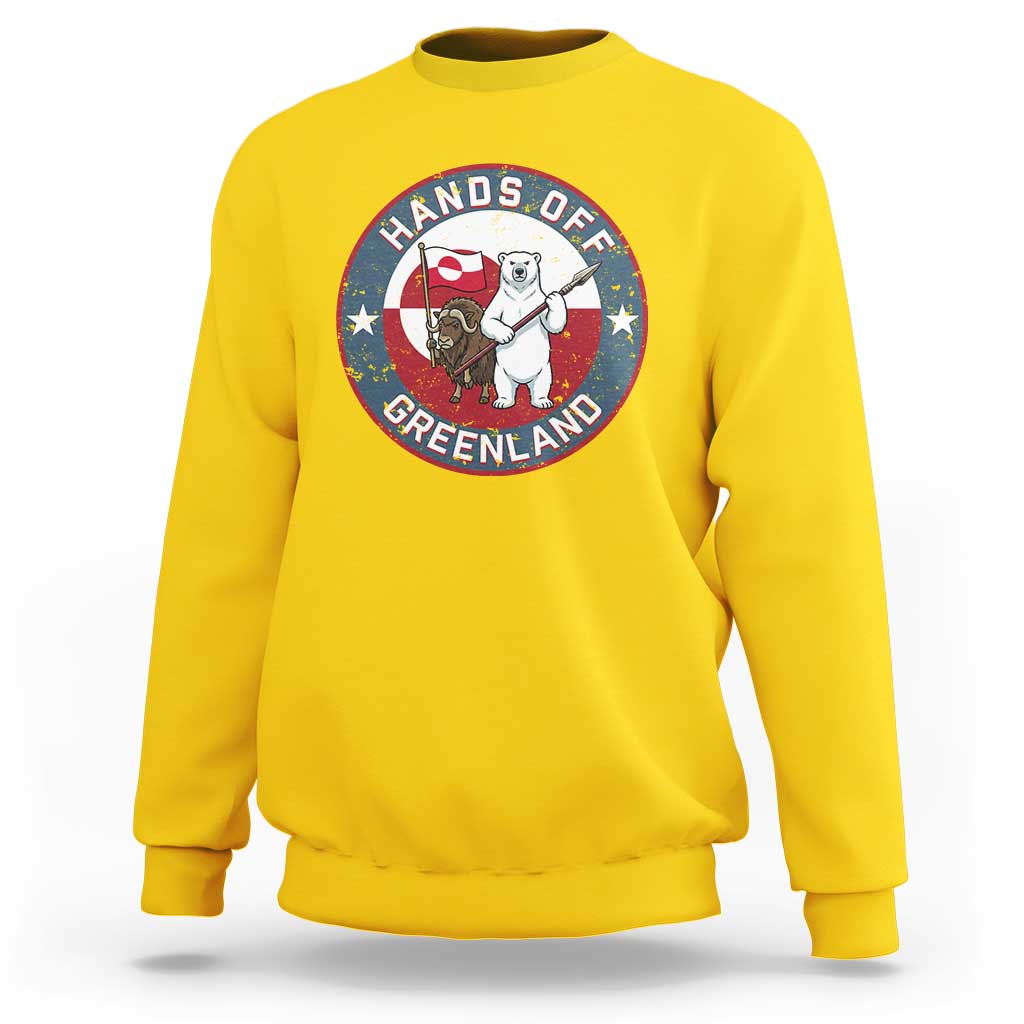 Hands Off Greenland Sweatshirt Anti Authoritarian Political Gag Gift