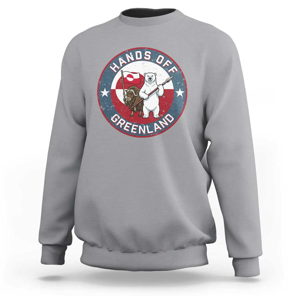 Hands Off Greenland Sweatshirt Anti Authoritarian Political Gag Gift