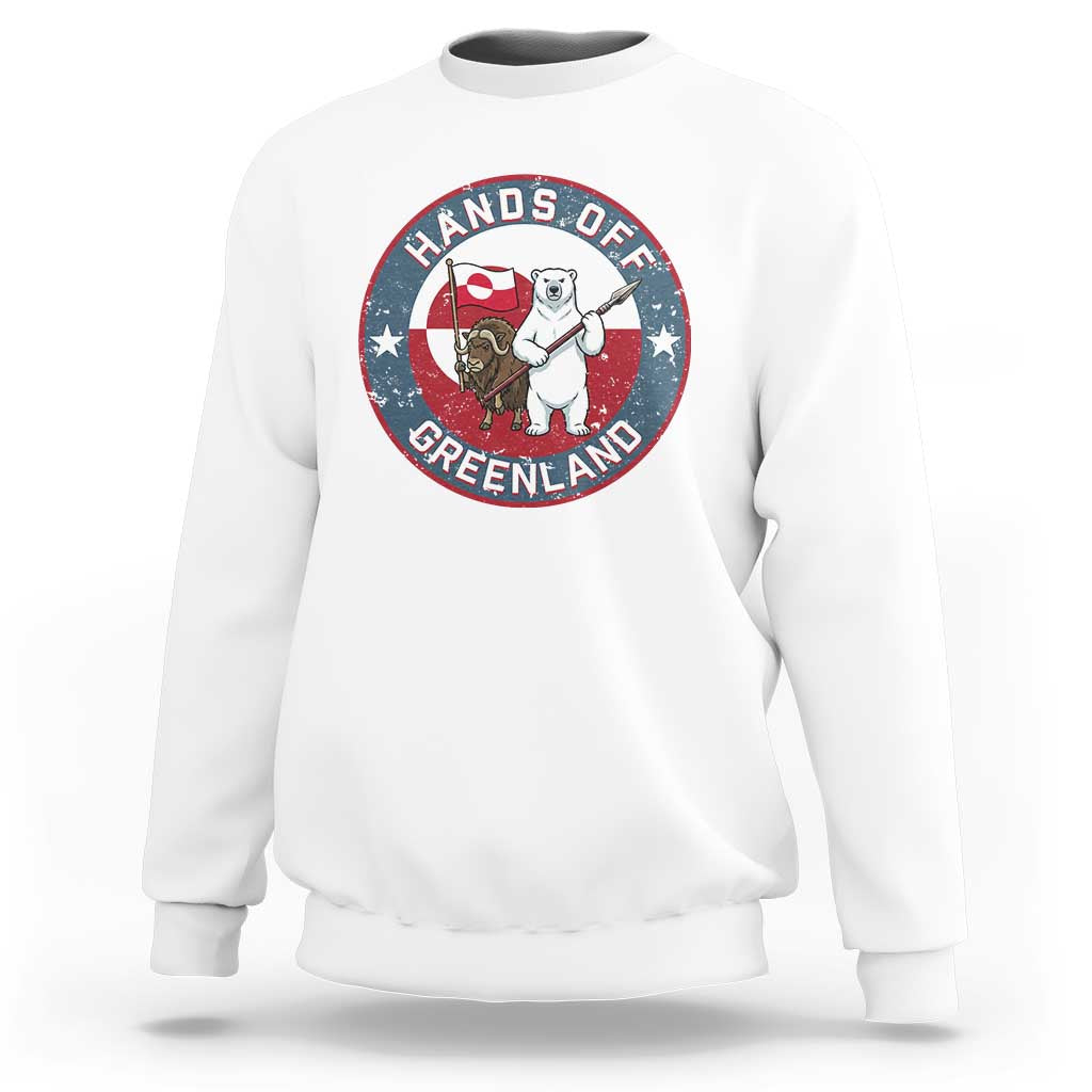 Hands Off Greenland Sweatshirt Anti Authoritarian Political Gag Gift
