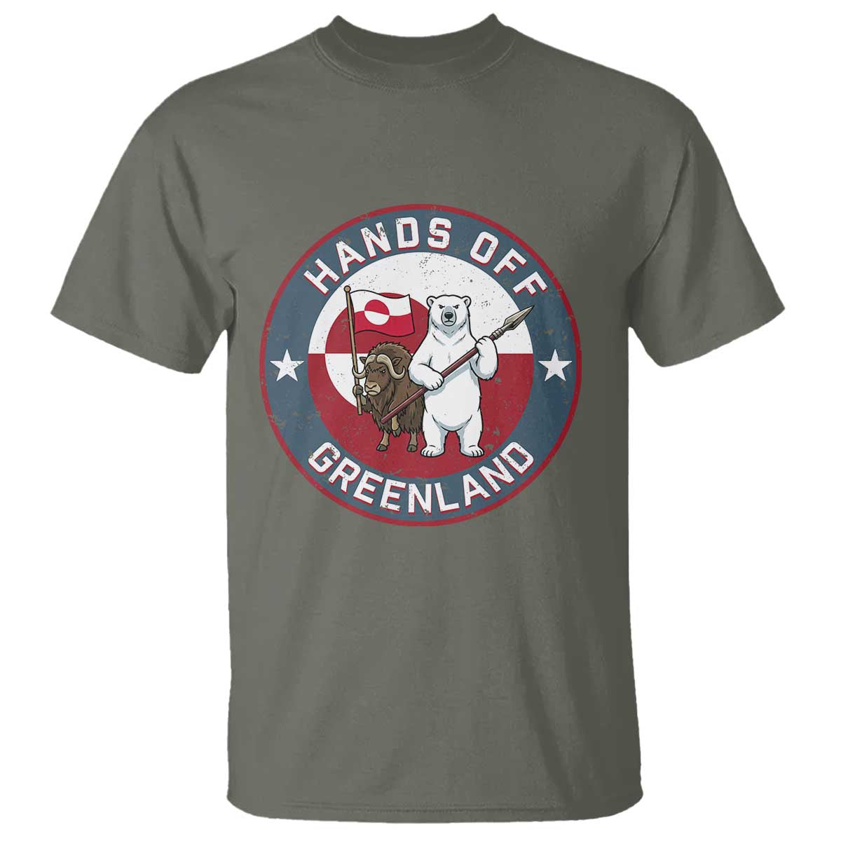 Hands Off Greenland T Shirt Anti Authoritarian Political Gag Gift