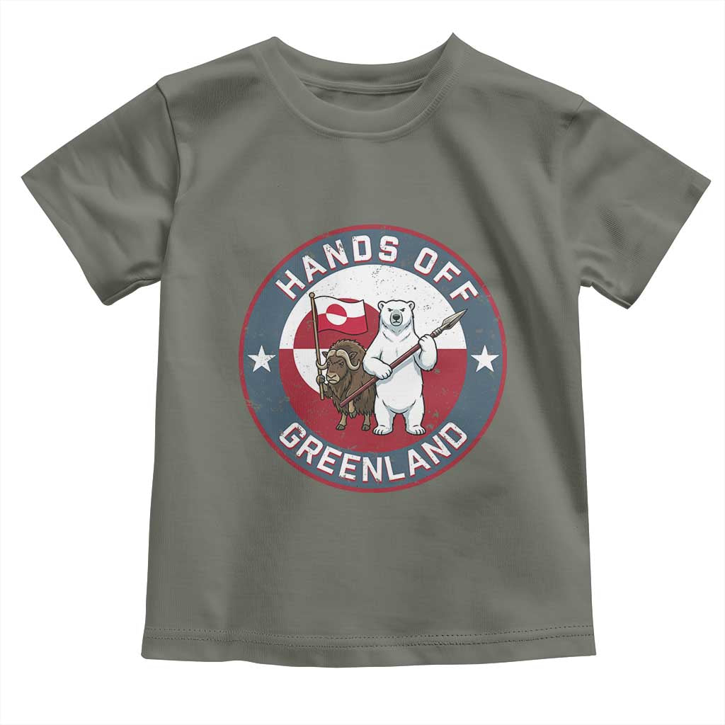 Hands Off Greenland Toddler T Shirt Anti Authoritarian Political Gag Gift