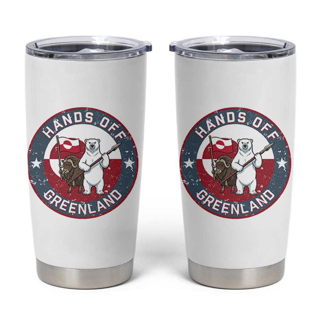 Hands Off Greenland Tumbler Cup Anti Authoritarian Political Gag Gift
