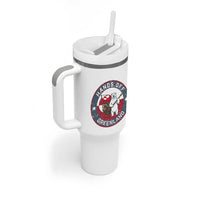 Hands Off Greenland Tumbler With Handle Anti Authoritarian Political Gag Gift
