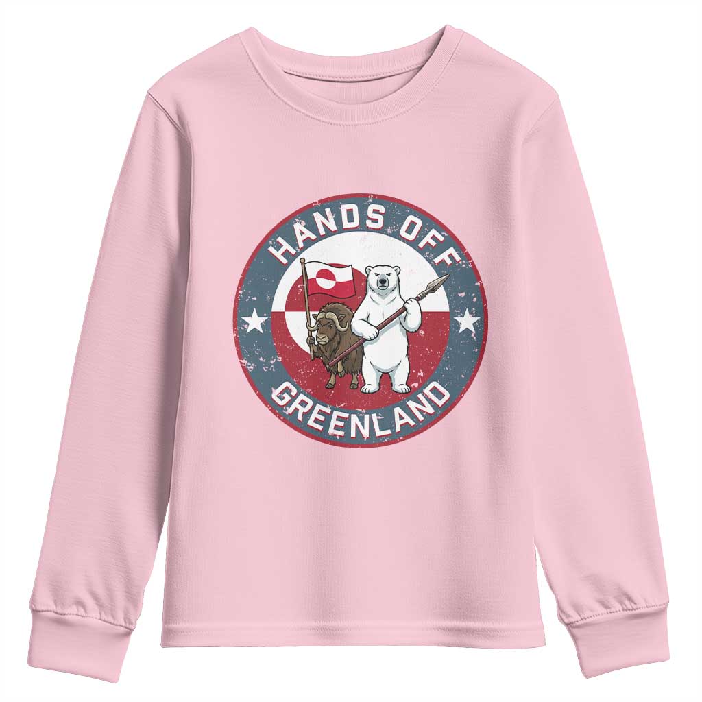 Hands Off Greenland Youth Sweatshirt Anti Authoritarian Political Gag Gift