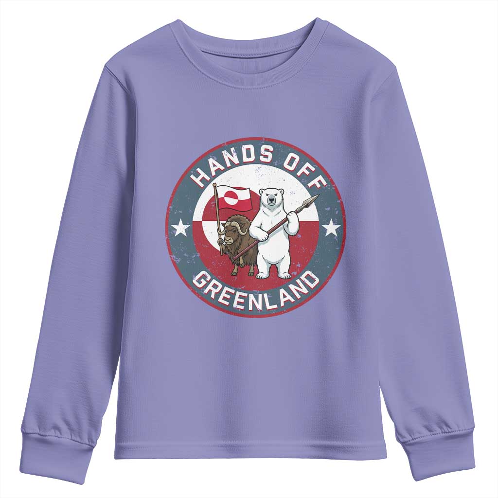 Hands Off Greenland Youth Sweatshirt Anti Authoritarian Political Gag Gift