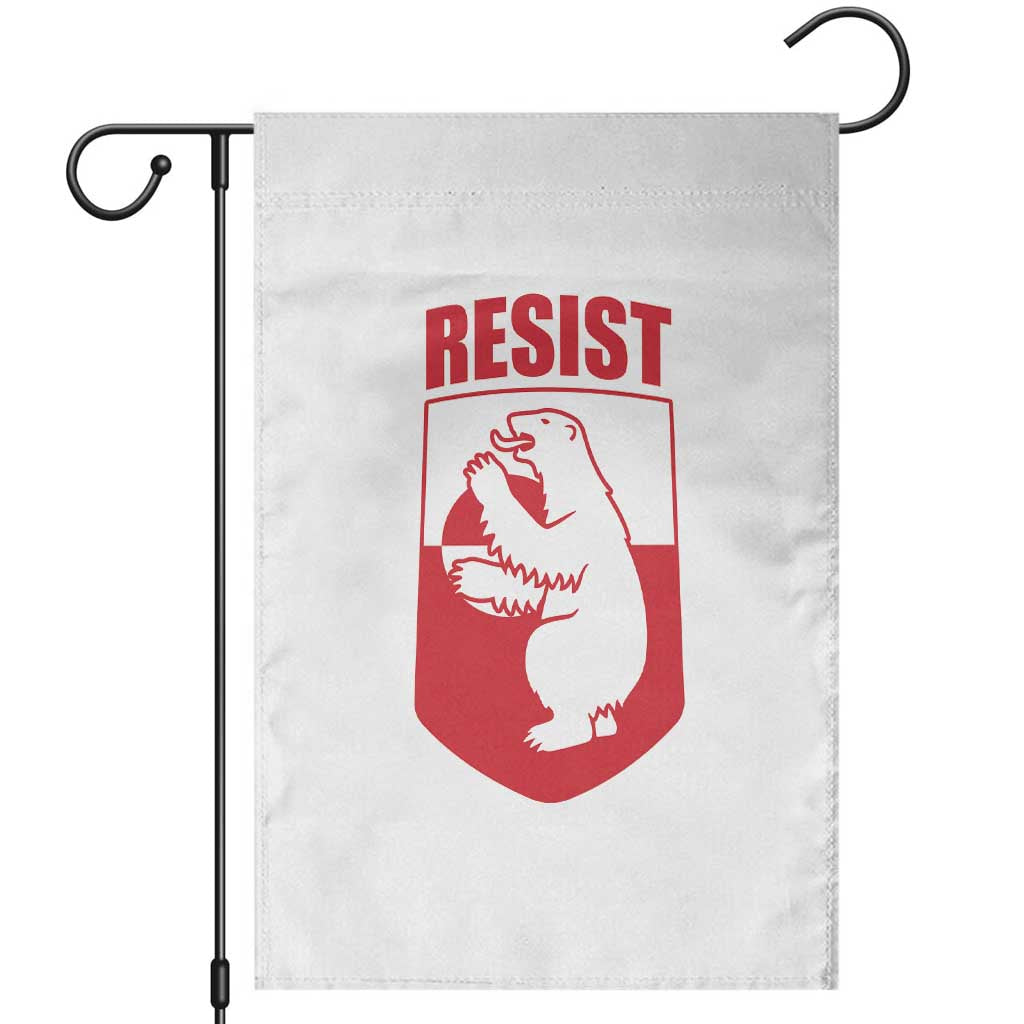 Greenland Resist Garden Flag Stand With Greenlanders