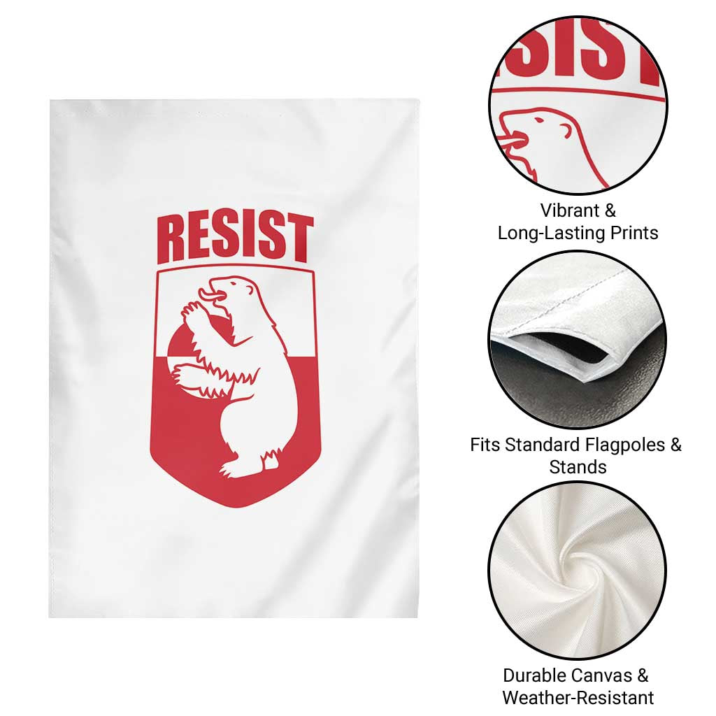 Greenland Resist Garden Flag Stand With Greenlanders