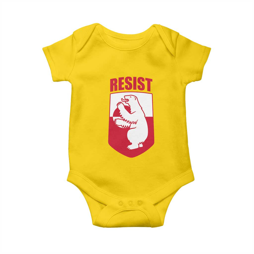 Greenland Resist Baby Onesie Stand With Greenlanders