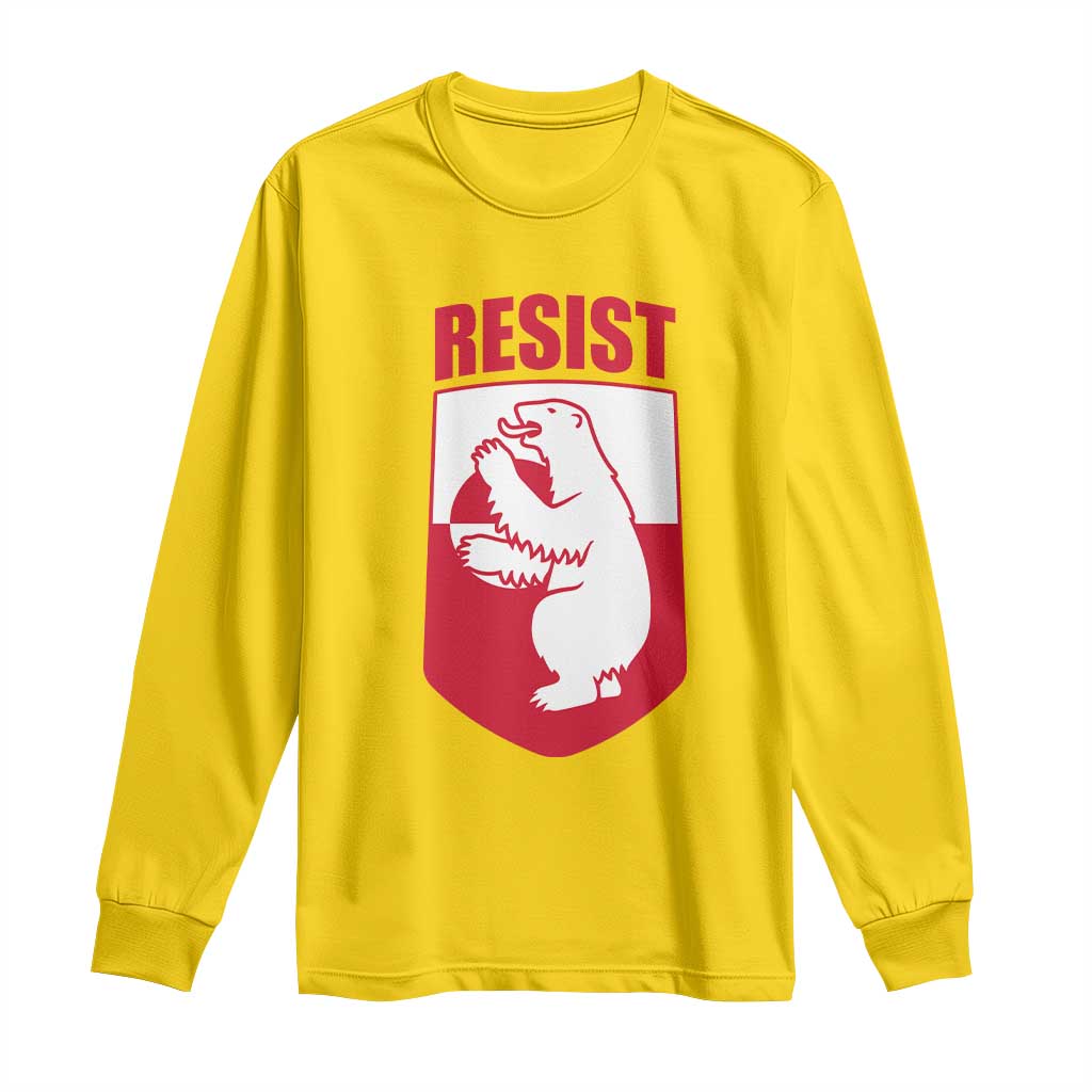Greenland Resist Long Sleeve Shirt Stand With Greenlanders