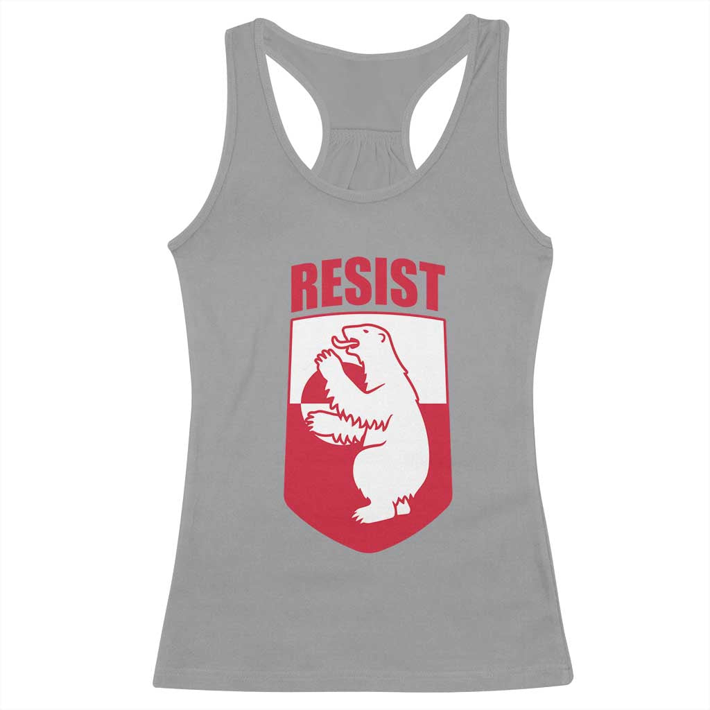 Greenland Resist Racerback Tank Top Stand With Greenlanders
